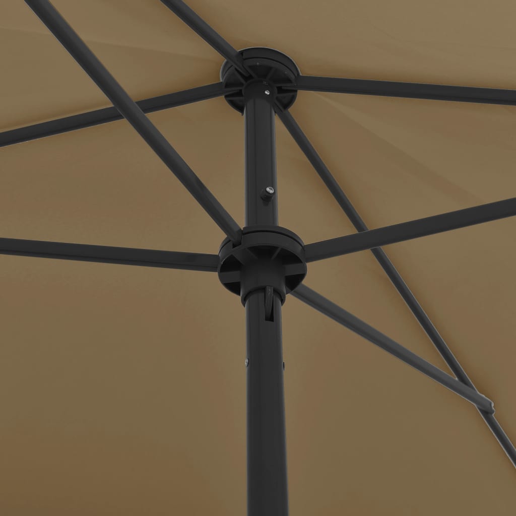 Strandparasol 200X125 Cm Taupe
