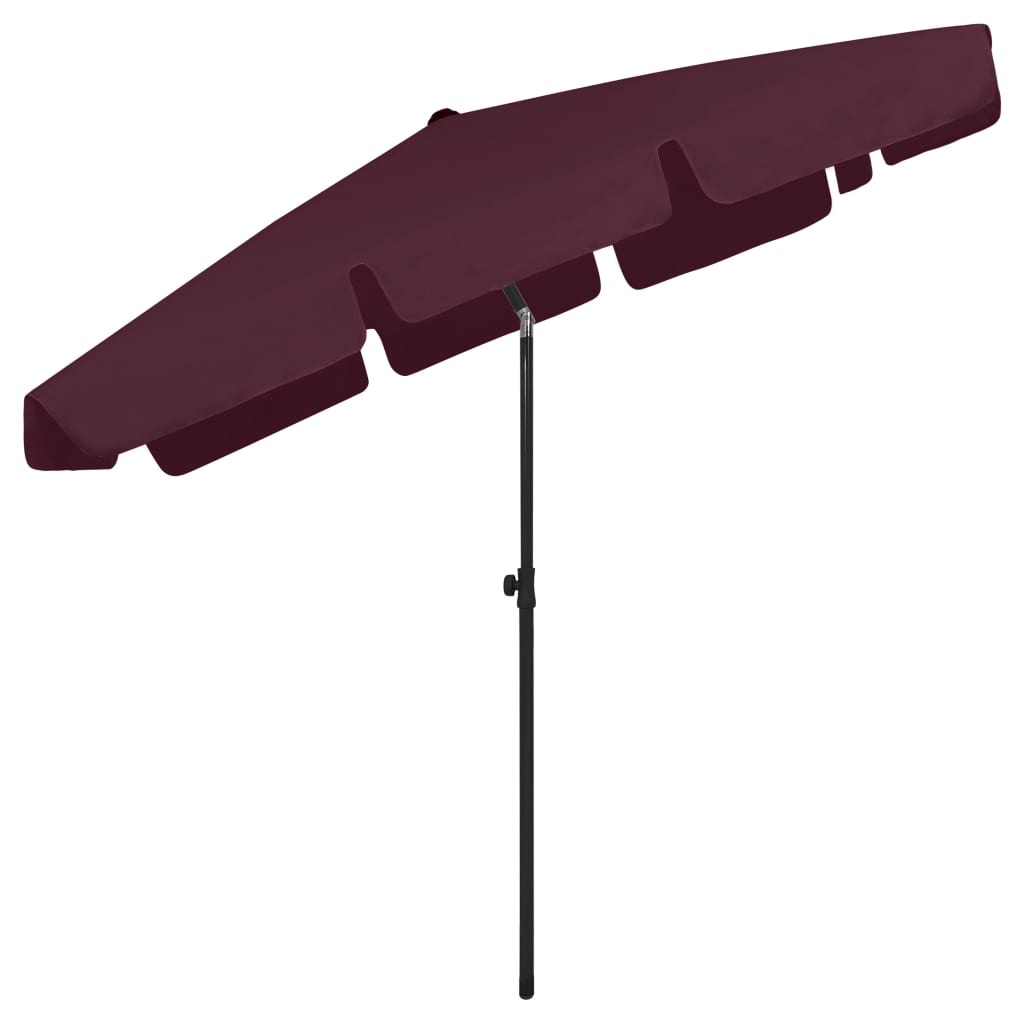 Strandparasol 200X125 Cm Bordeauxrood