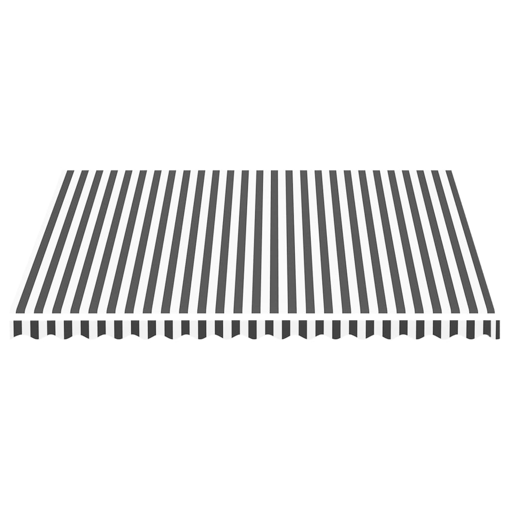 Vervangingsdoek Voor Luifel 4X3,5 M Antracietkleurig En Wit