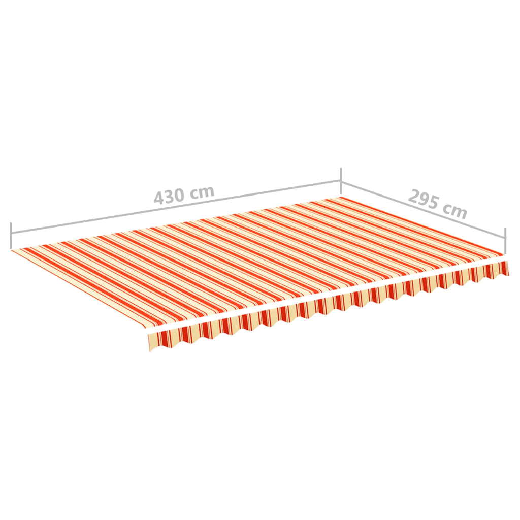 Vervangingsdoek Voor Luifel 4,5X3 M Geel En Oranje