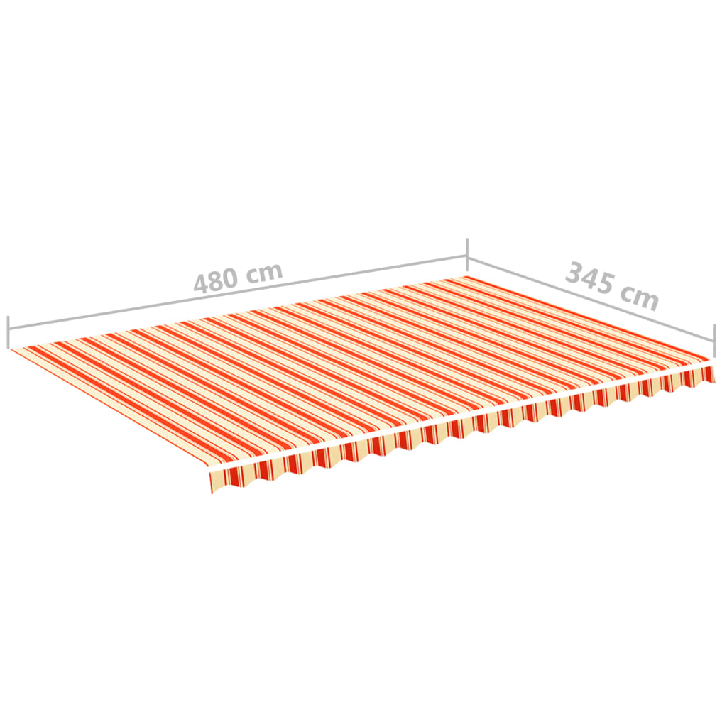 Vervangingsdoek Voor Luifel 5X3,5 M Geel En Oranje