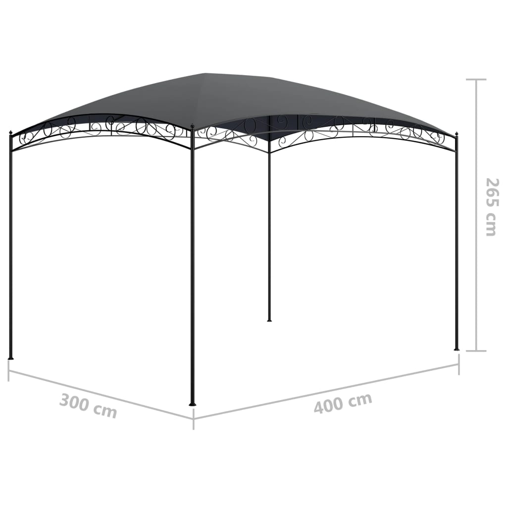 Pavillon 180 g/m² 3x4x2,65 m Anthrazit