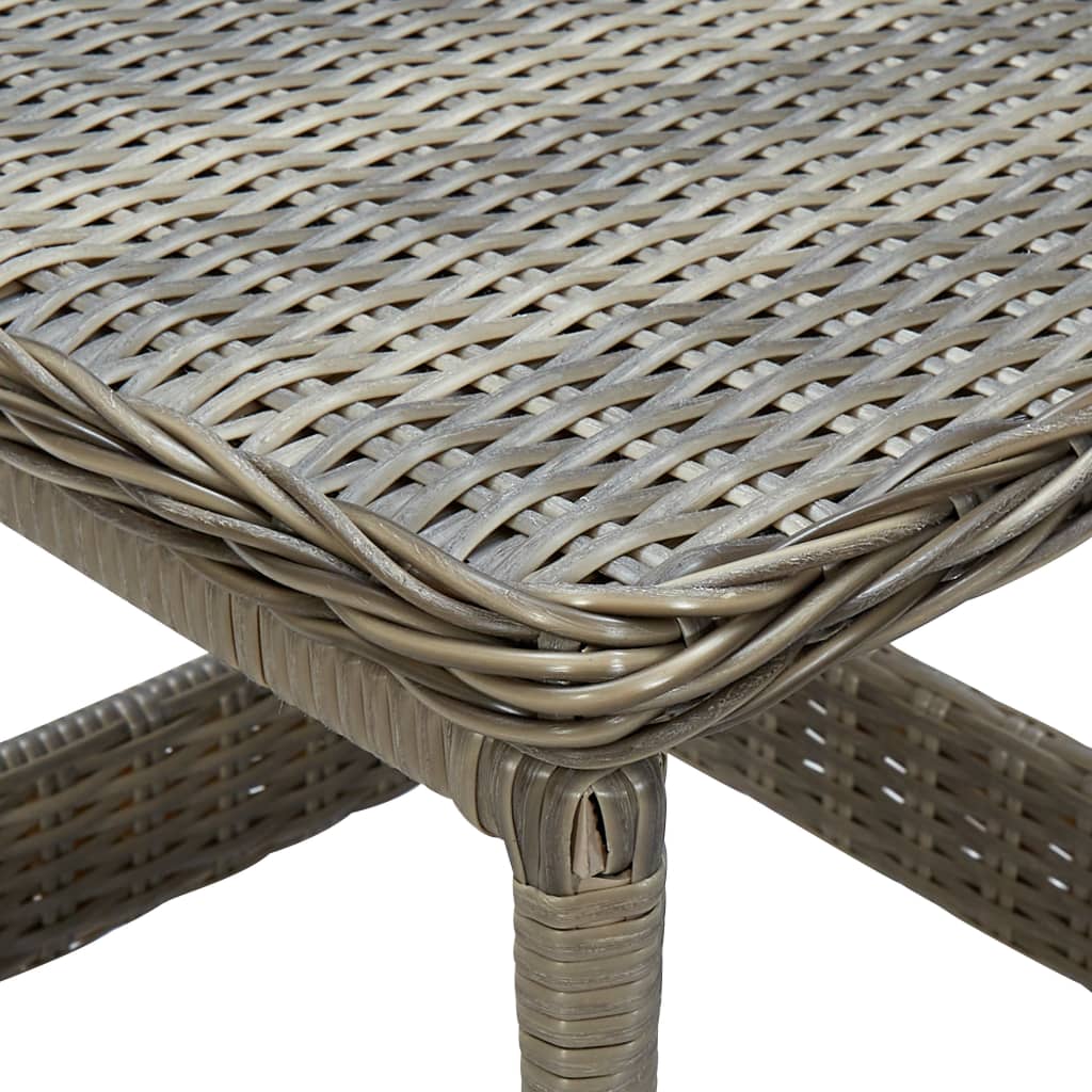 Tuintafel 45X45X46,5 Cm Poly Rattan Bruin