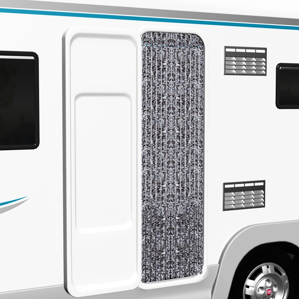 Vliegengordijn 56X200 Cm Chenille Bruin En Beige