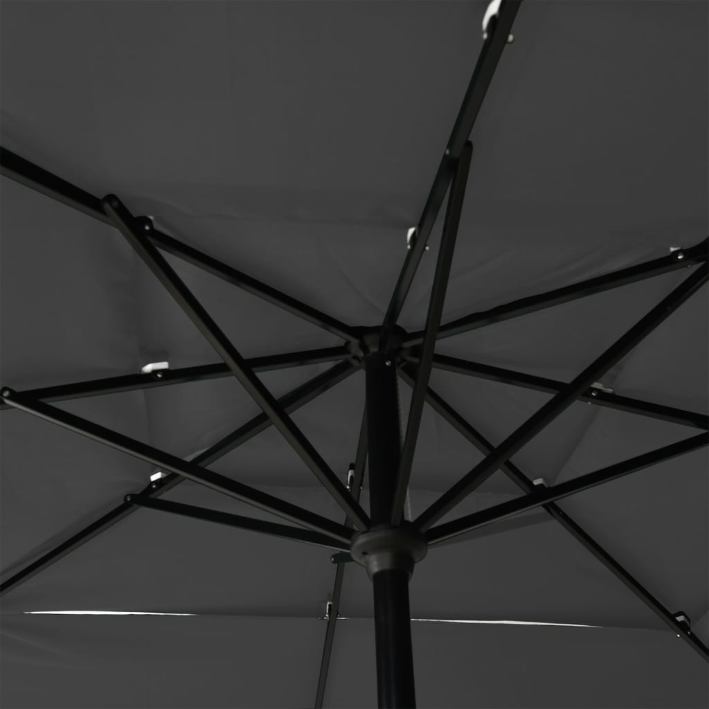 Parasol 3-Laags Met Aluminium Paal 2,5X2,5 M Antracietkleurig