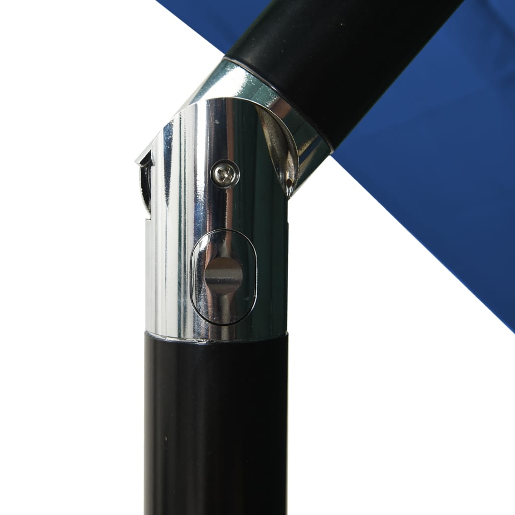 Parasol 3-Laags Met Aluminium Paal 2,5X2,5 M Azuurblauw