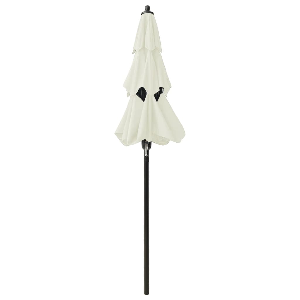 Parasol 3-Laags Met Aluminium Paal 2 M Zandkleurig