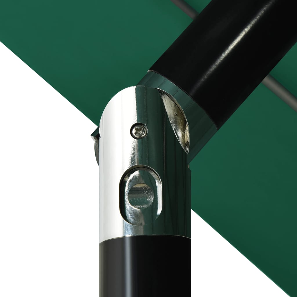 Parasol 3-Laags Met Aluminium Paal 3,5 M Groen