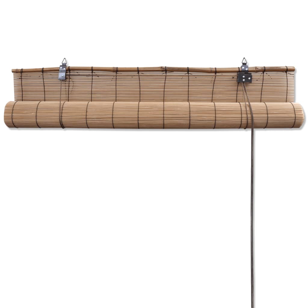 Rolgordijnen 2 St 80X160 Cm Bamboe Bruin