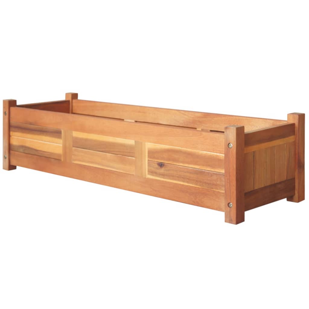Pflanzgefäße erhöht 2 St 100x30x25 cm Akazienholz
