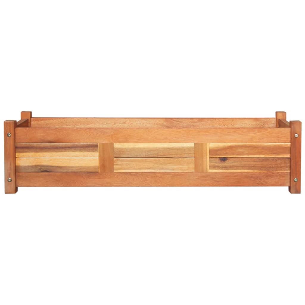 Pflanzgefäße erhöht 2 St 100x30x25 cm Akazienholz