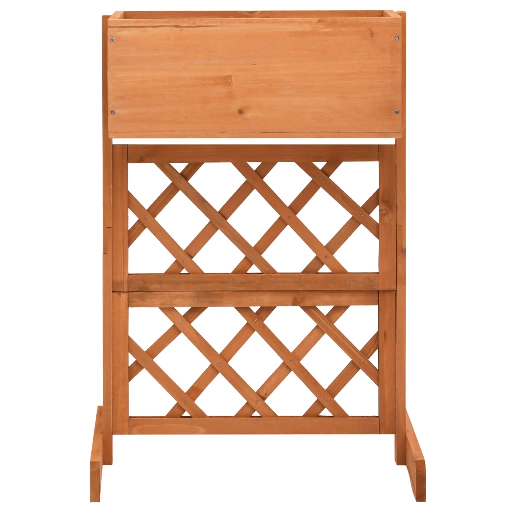 Latwerkplantenbak 45X30X74 Cm Massief Vurenhout Oranje