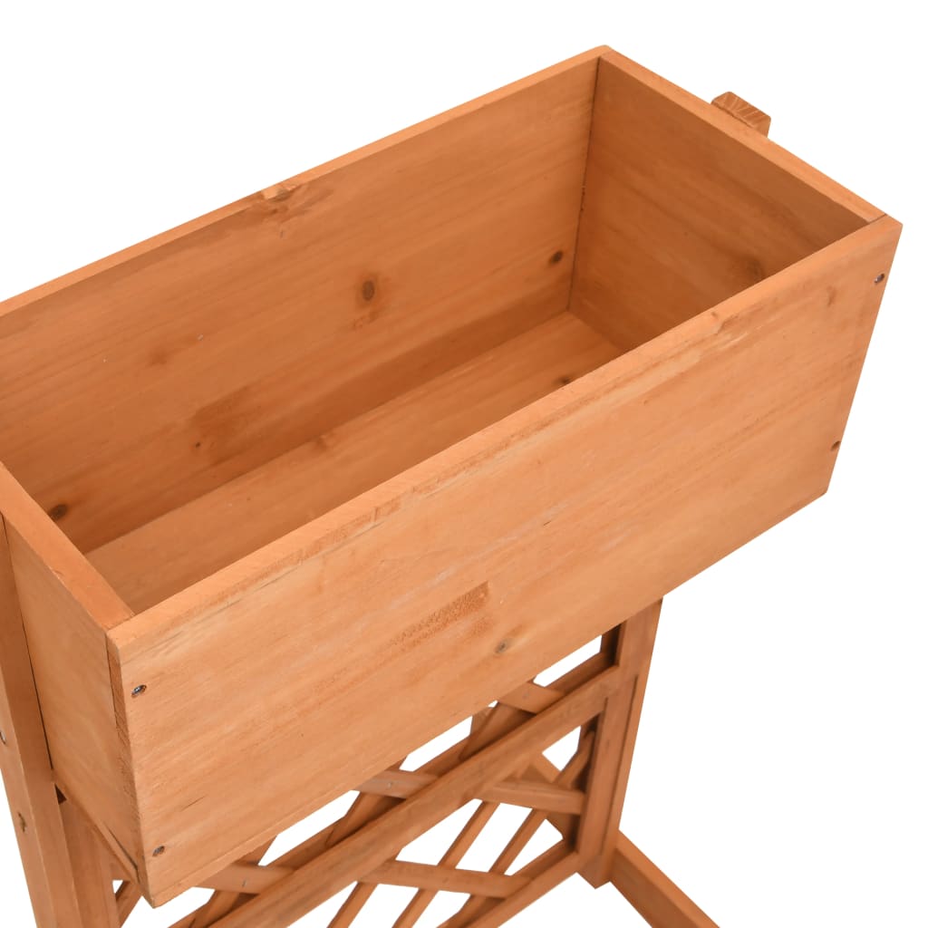Latwerkplantenbak 45X30X74 Cm Massief Vurenhout Oranje