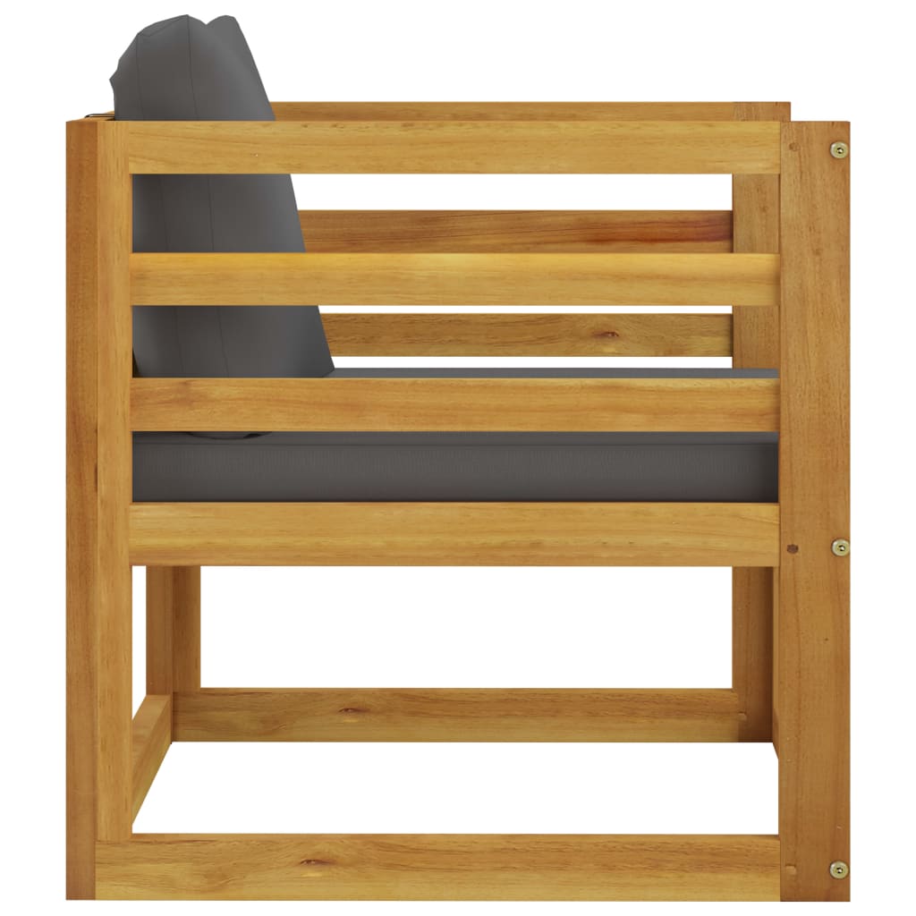 5-Delige Loungeset Met Kussens Massief Acaciahout