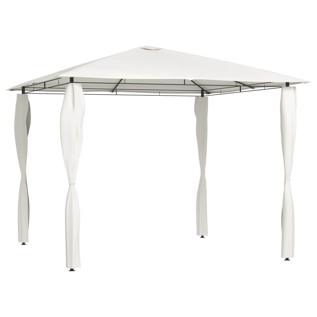 Prieel Met Paalhoezen 160 G/M² 3X3X2,6 M Crèmekleurig
