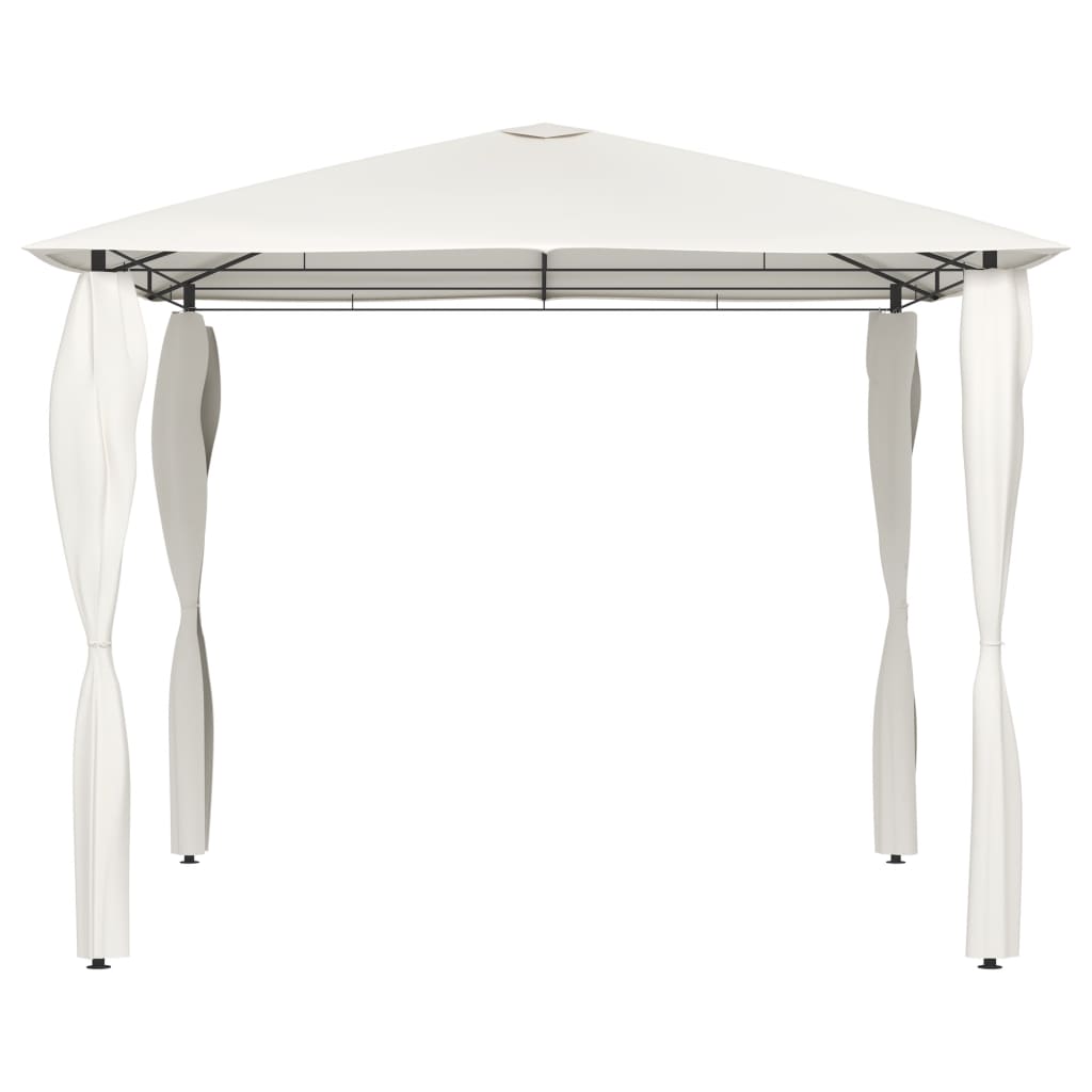 Prieel Met Paalhoezen 160 G/M² 3X3X2,6 M Crèmekleurig