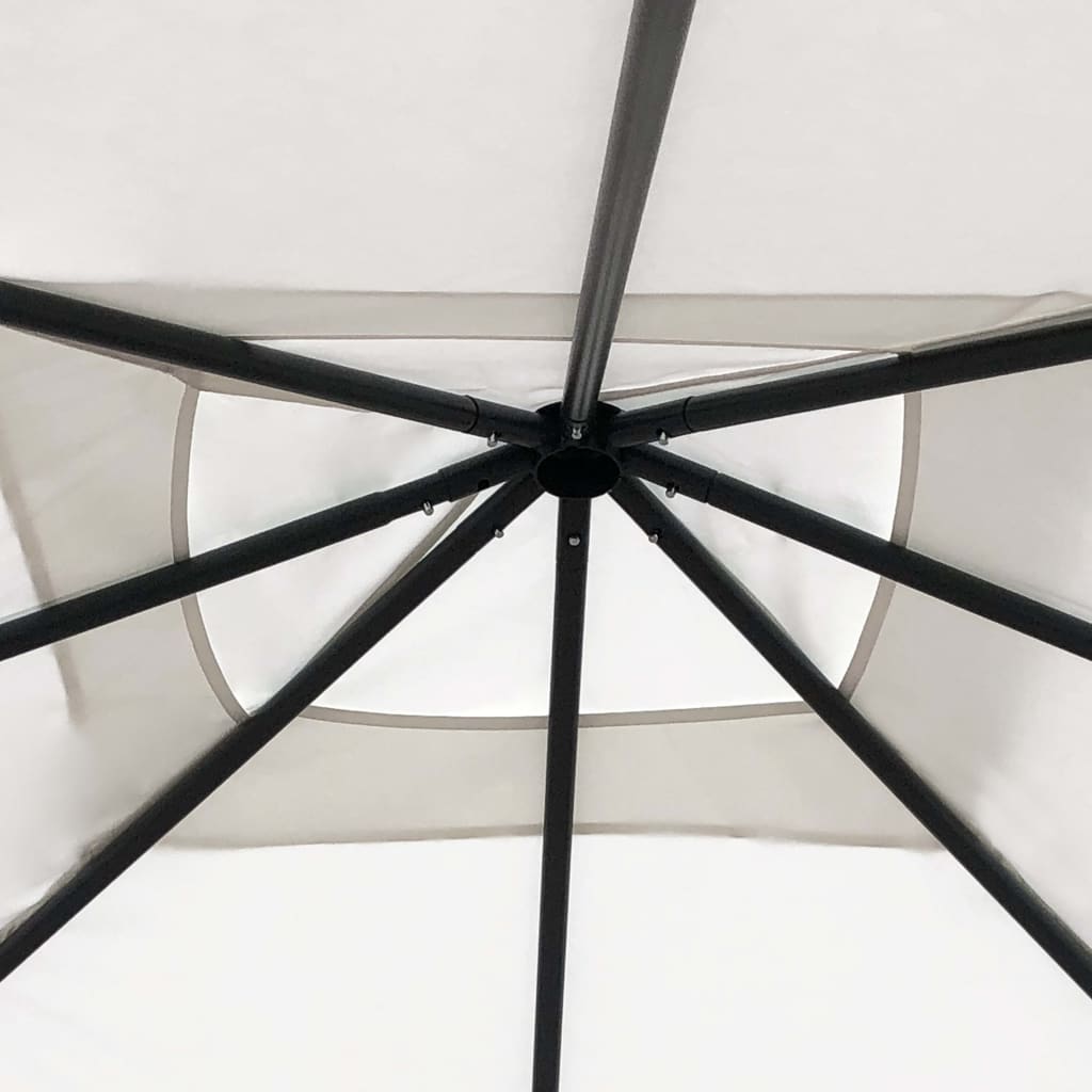 Prieel Met Paalhoezen 160 G/M² 3X3X2,6 M Crèmekleurig