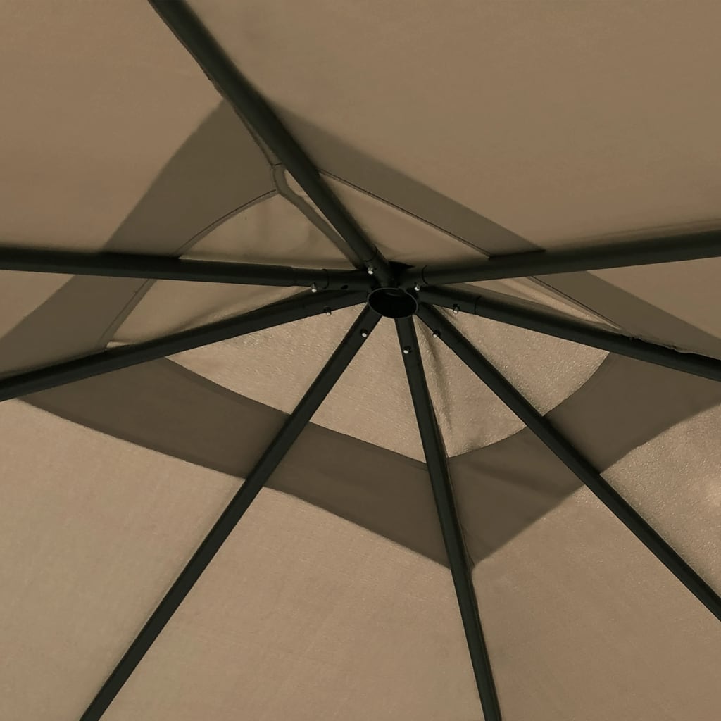 Prieel Met Paalhoezen 160 G/M² 3X3X2,6 M Taupe