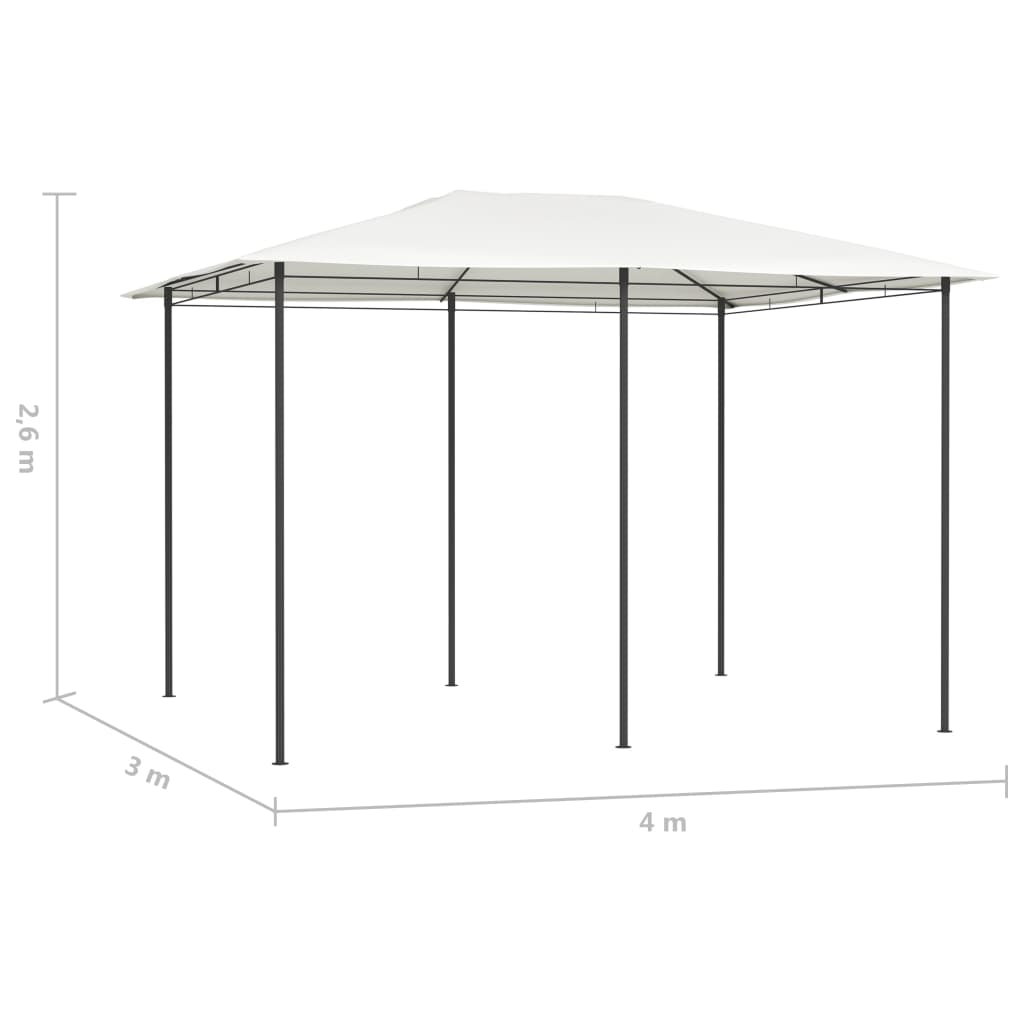 Pavillon 160 g/m², 3 x 4 x 2,6 m, Creme