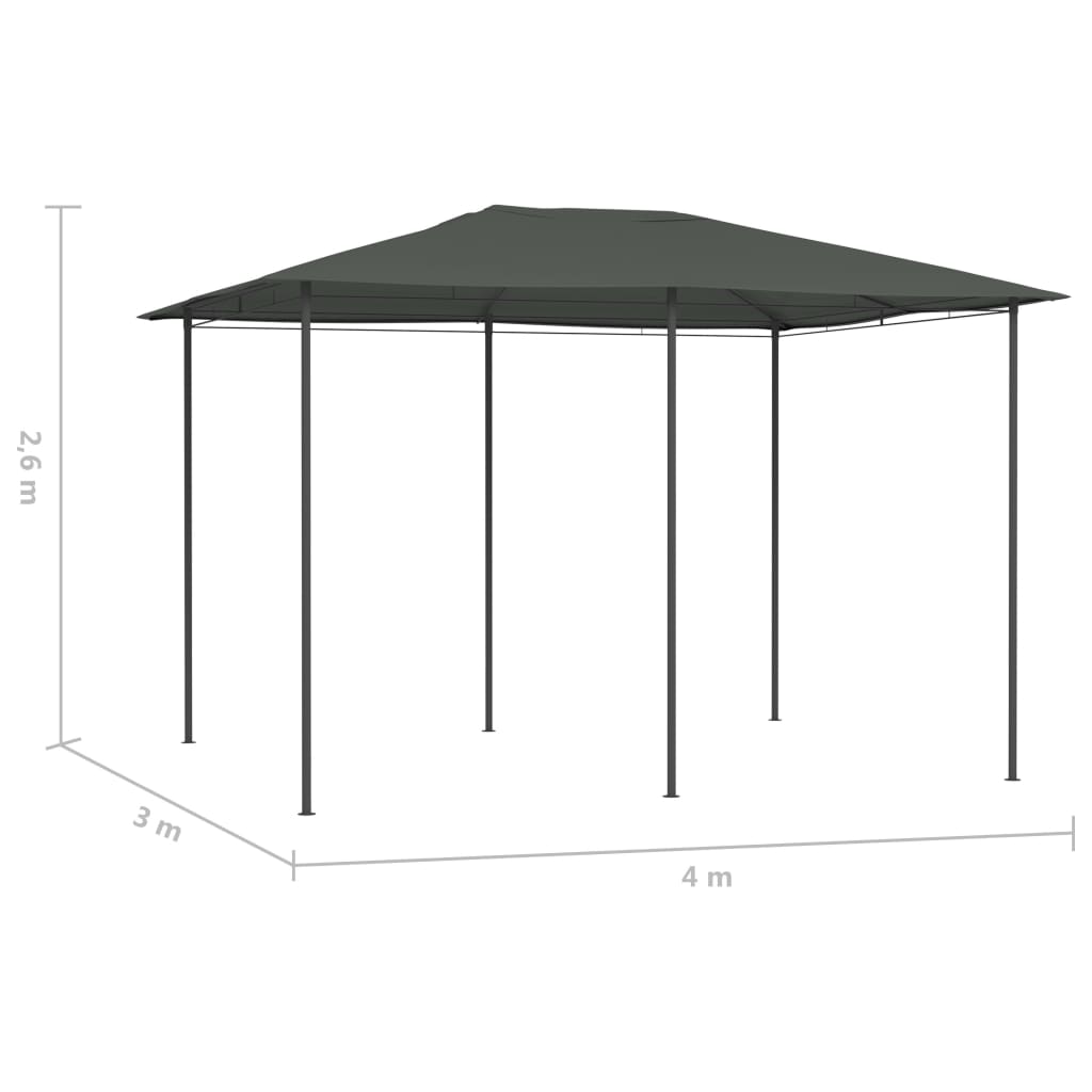 Prieel 160 G/M² 3X4X2,6 M Antracietkleurig