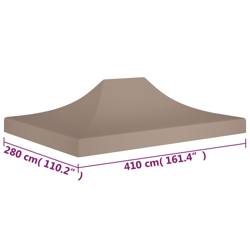 Partytentdak 270 G/M² 4X3 M Taupe