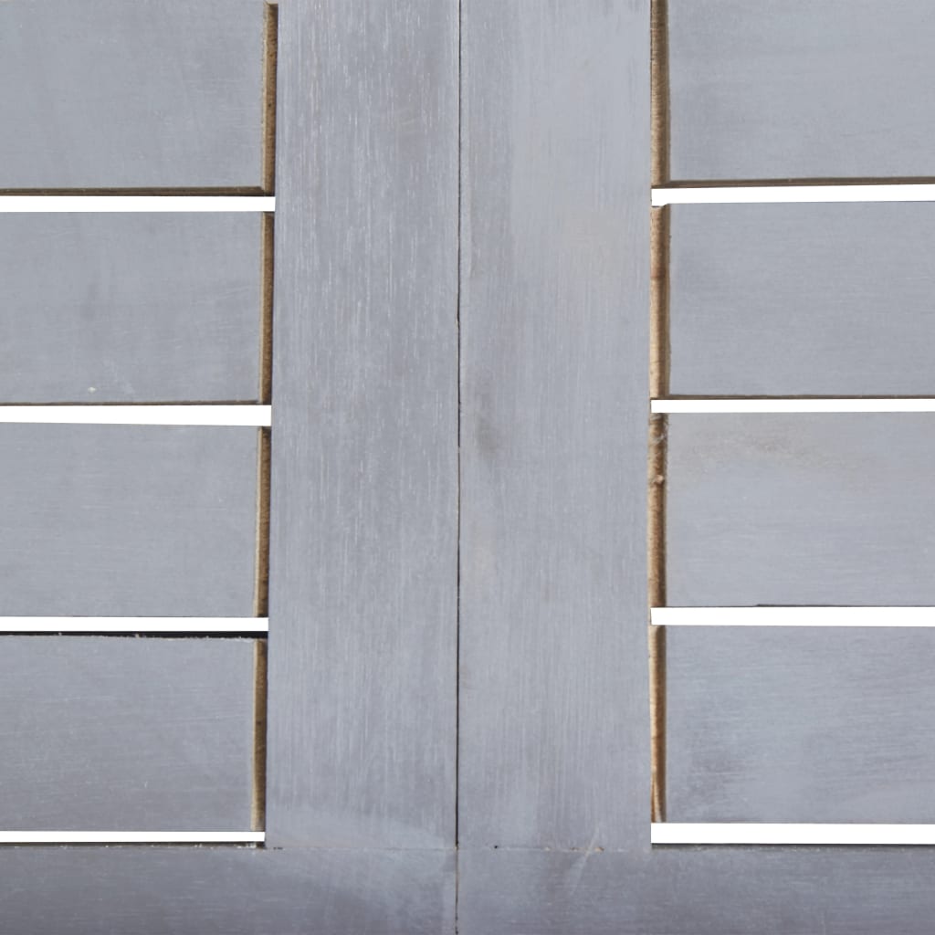 7-teiliges Gartenset aus massivem Akazienholz in Grau