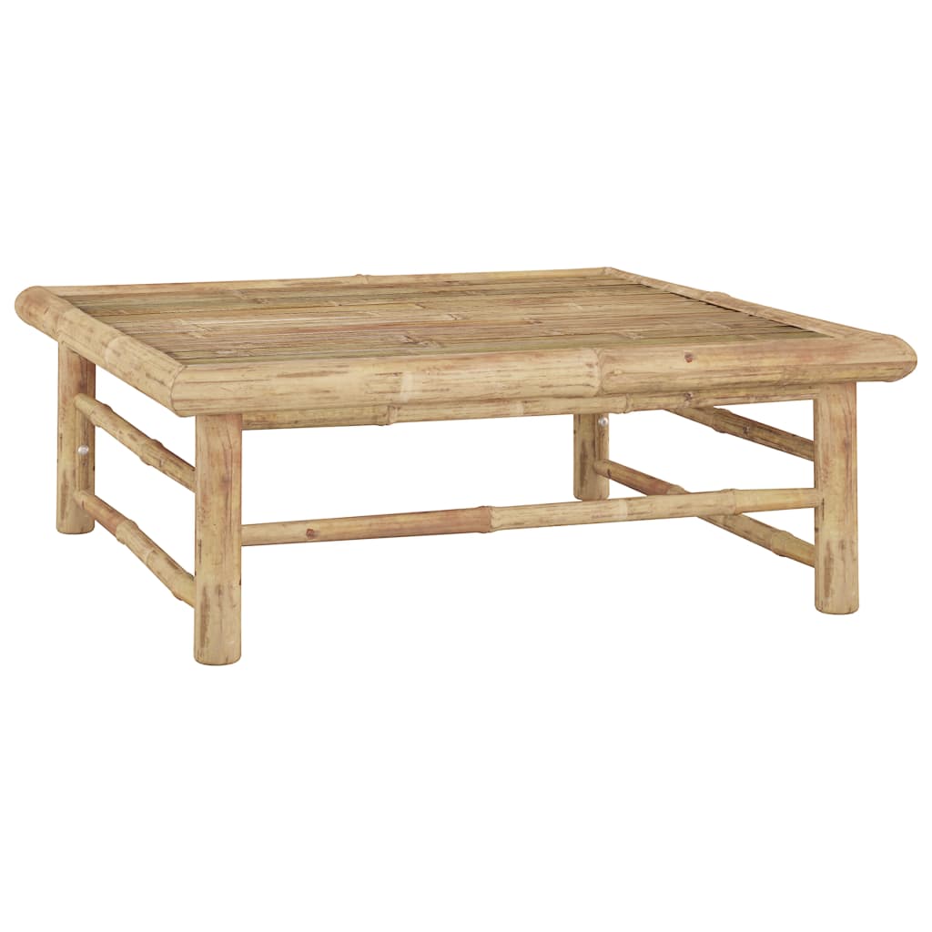 8-teiliges Lounge-Set mit cremeweißen Bambuskissen