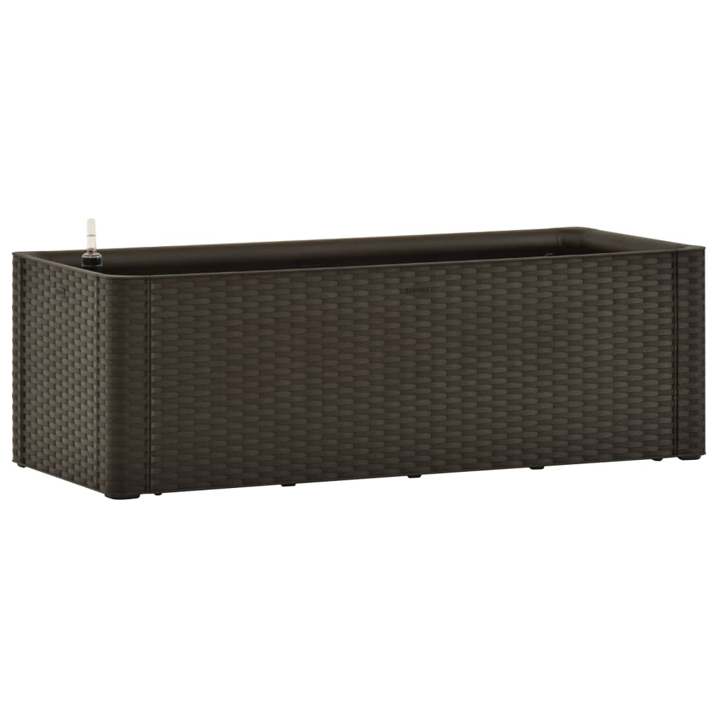 Plantenbak Hoog Met Zelfbewateringssysteem 100X43X33 Cm Mokka
