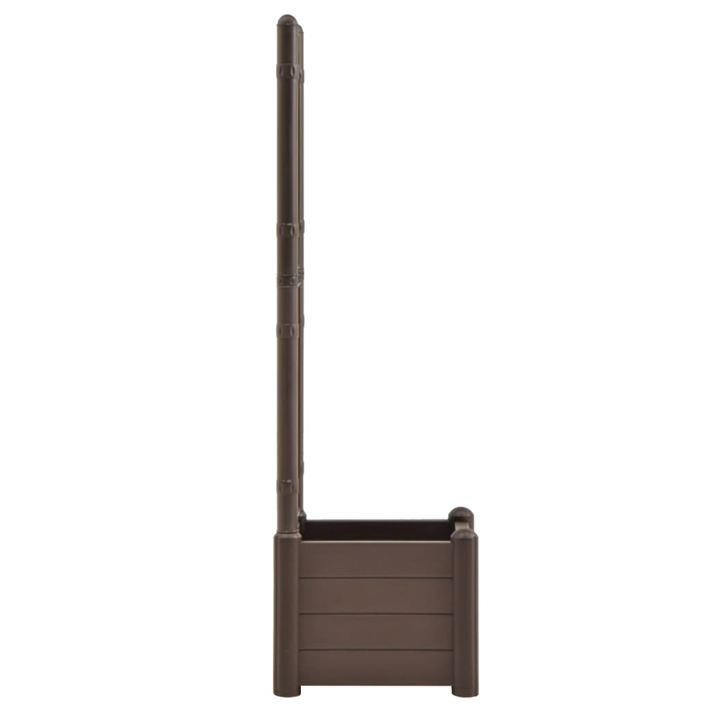 Plantenbak Met Latwerk 43X43X142 Cm Pp Mokka