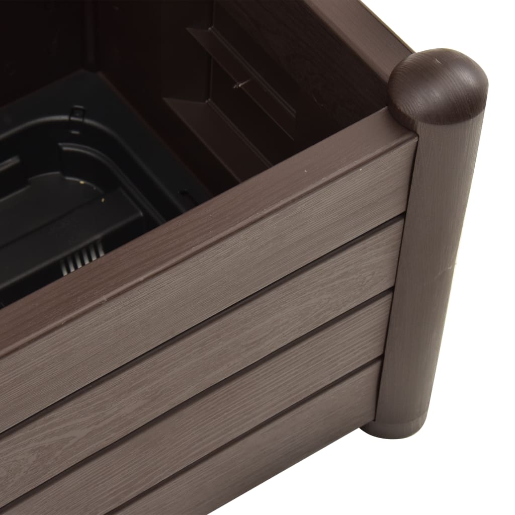 Plantenbak Met Latwerk 43X43X142 Cm Pp Mokka