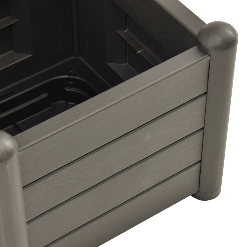 Plantenbak Met Latwerk 43X43X142 Cm Pp Antracietkleurig