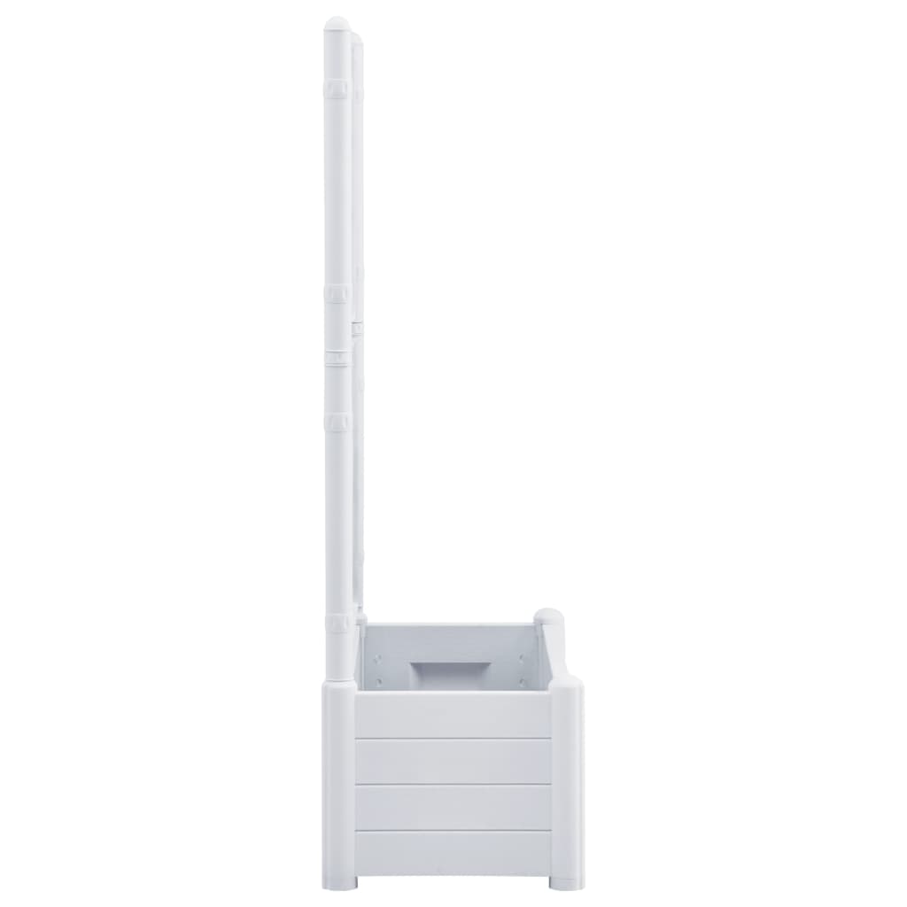 Plantenbak Met Latwerk 100X43X142 Cm Pp Wit