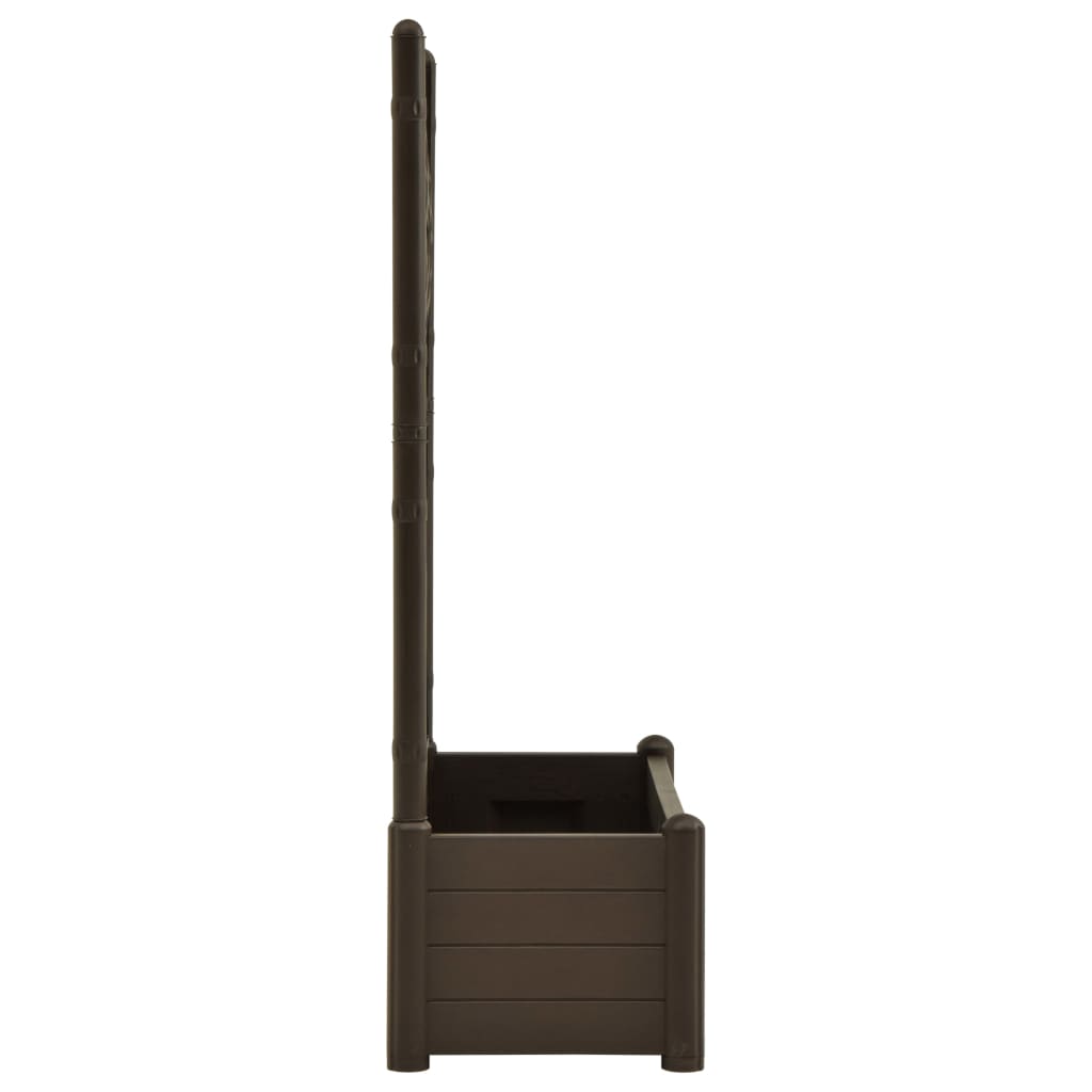 Plantenbak Met Latwerk 100X43X142 Cm Pp Mokka