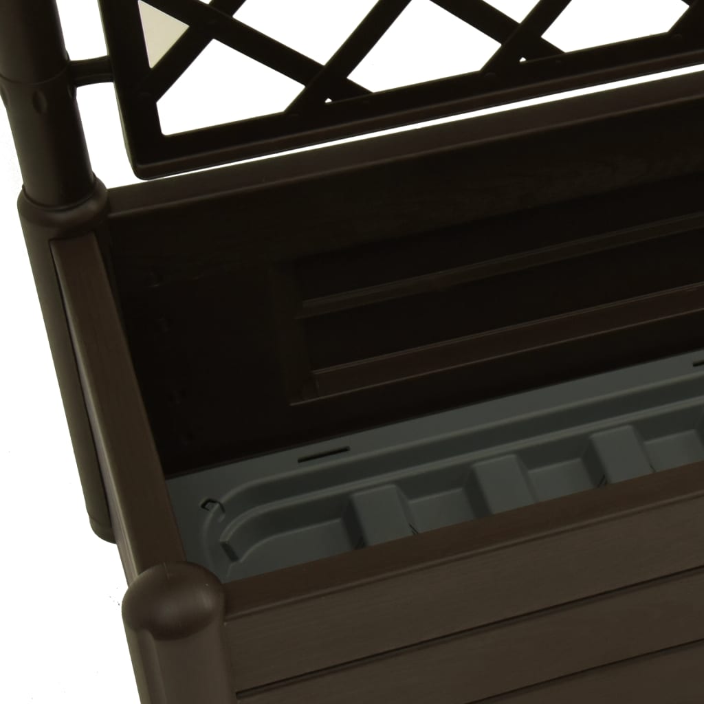 Plantenbak Met Latwerk 100X43X142 Cm Pp Mokka