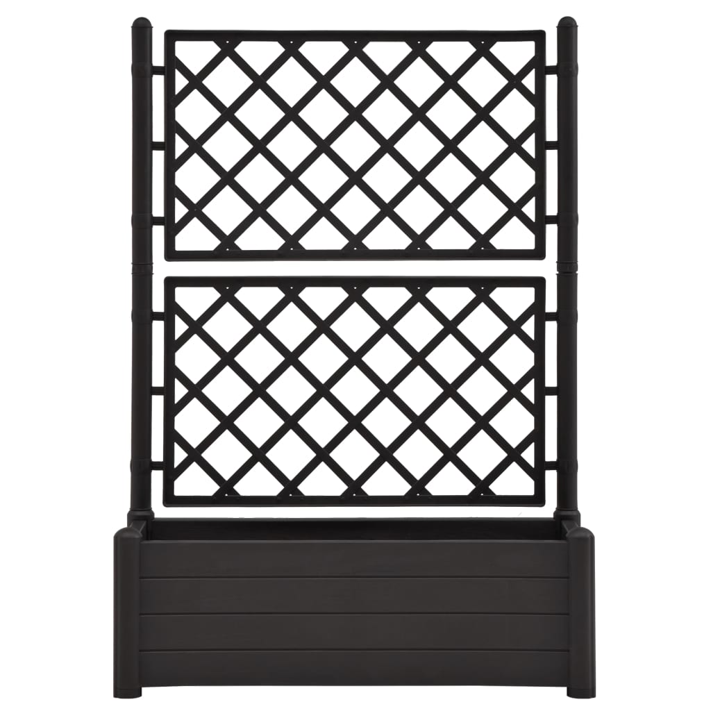 Plantenbak Met Latwerk 100X43X142 Cm Pp Antraciet
