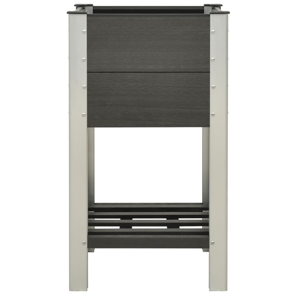 Pflanzgefäß erhöht mit Regal 50 x 50 x 90 cm, HKC-Grau