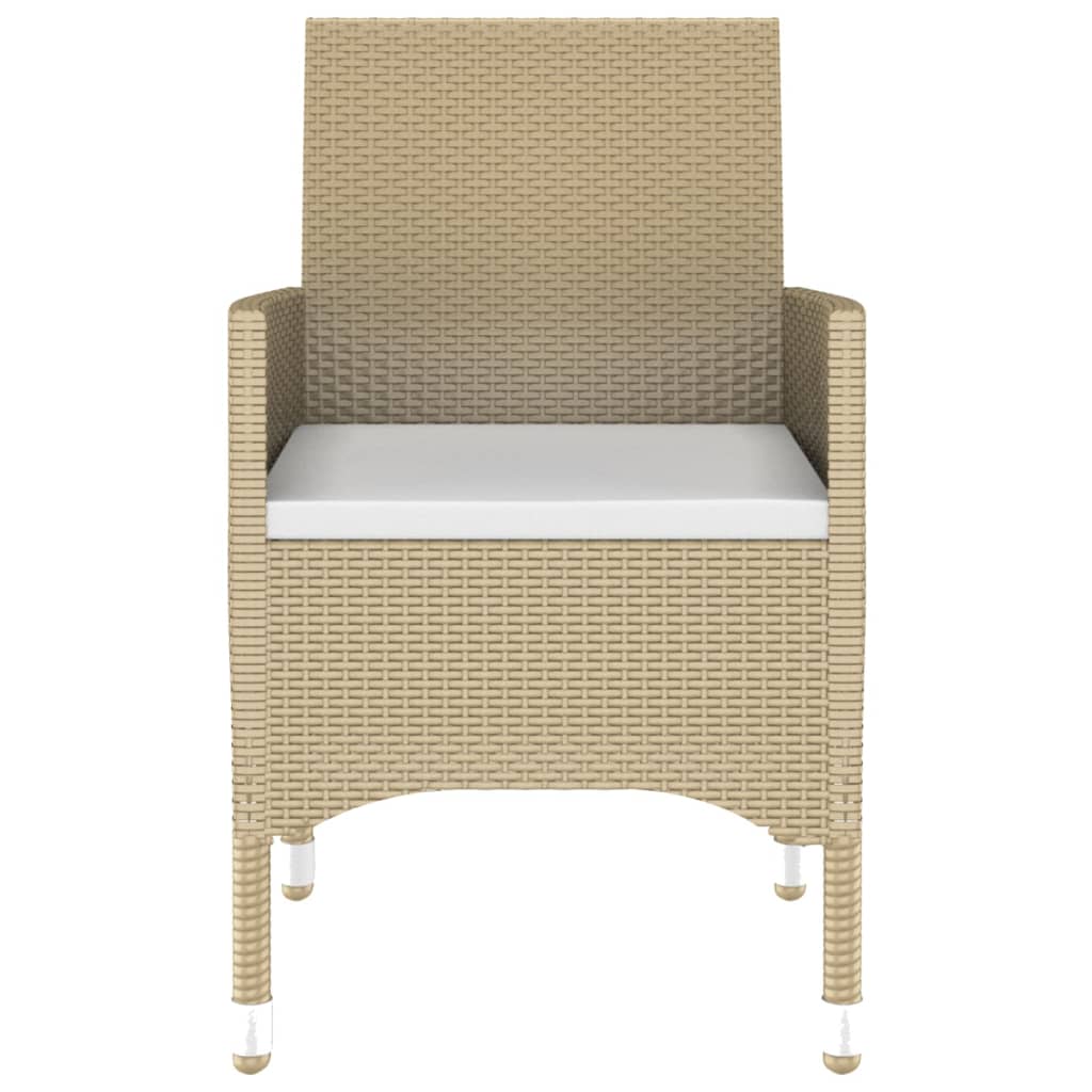 3-Delige Tuinset Poly Rattan Beige