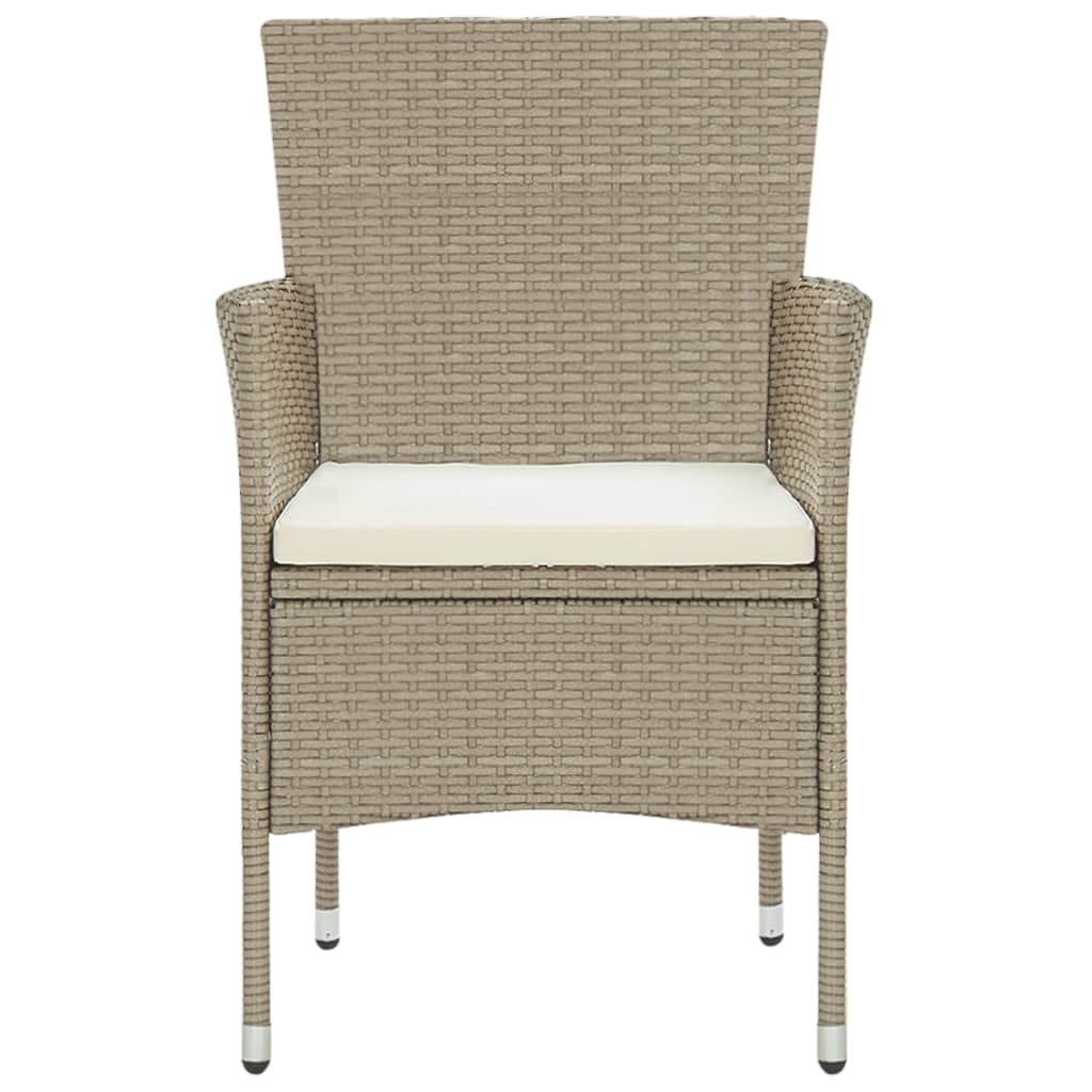 3-Delige Tuinset Poly Rattan Beige