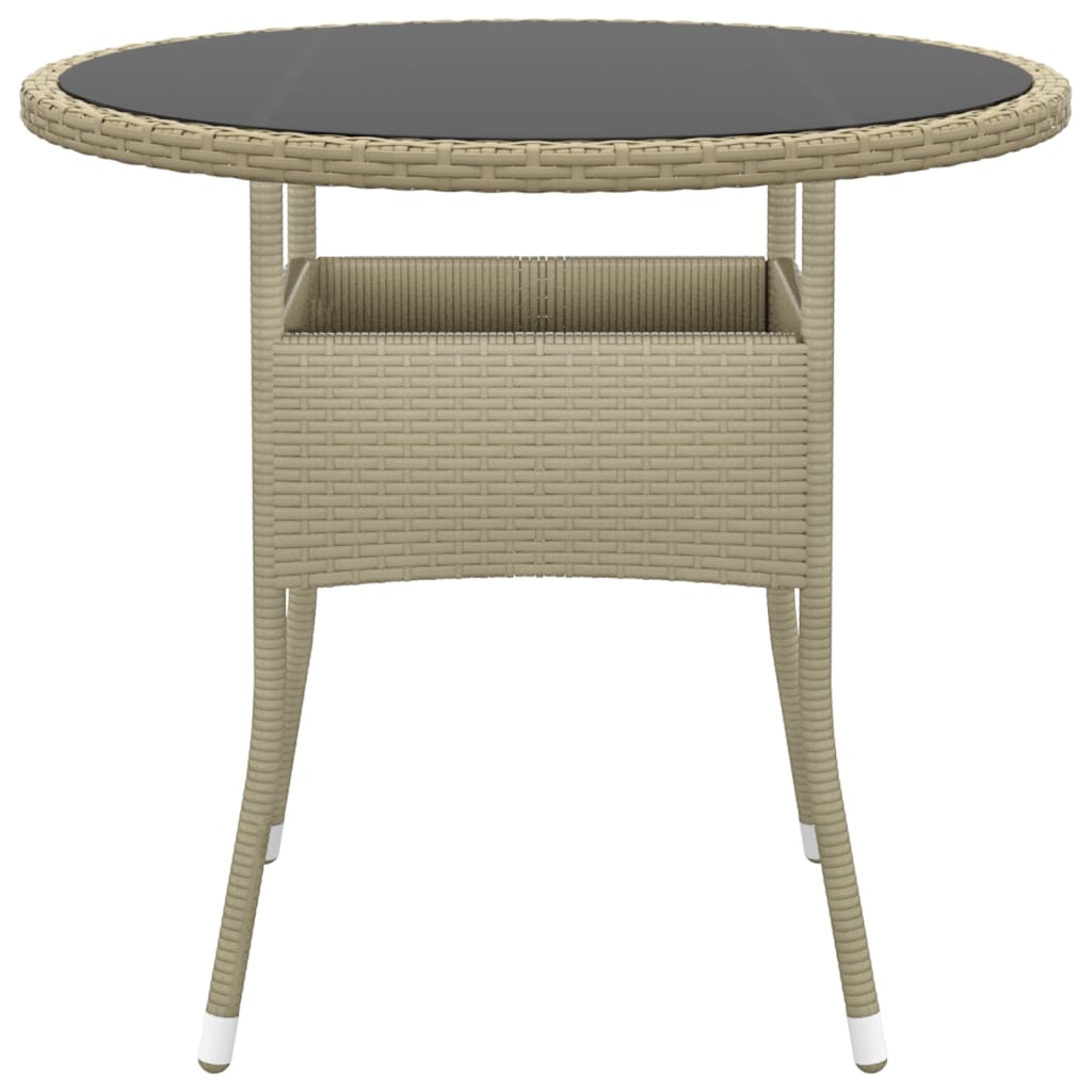 3-Delige Tuinset Poly Rattan Beige