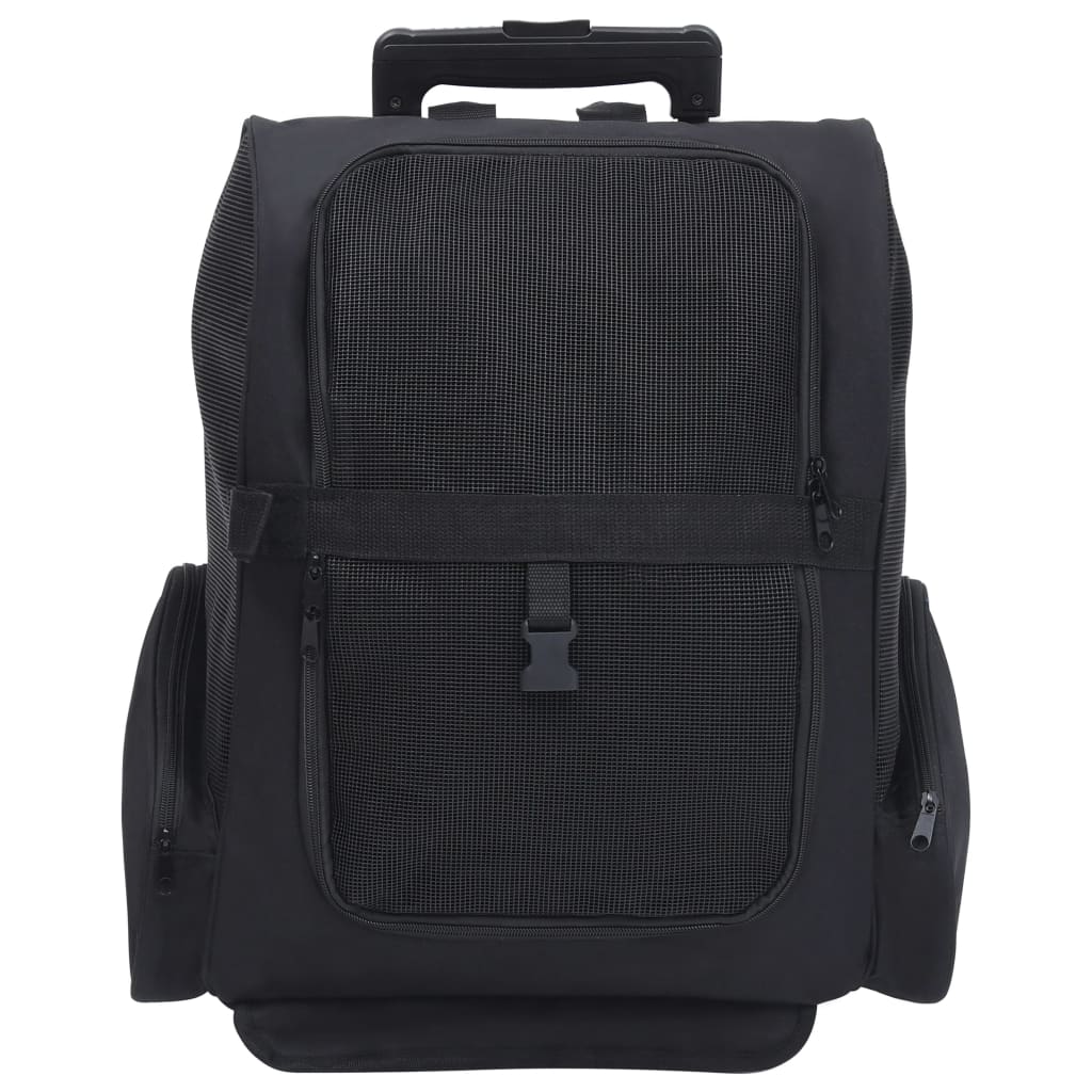 Haustiertrolley, zusammenklappbar, Schwarz