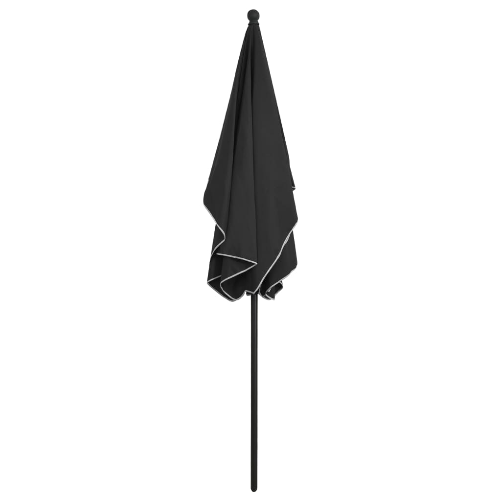 Sonnenschirm mit Mast 210 x 140 cm, anthrazitfarben