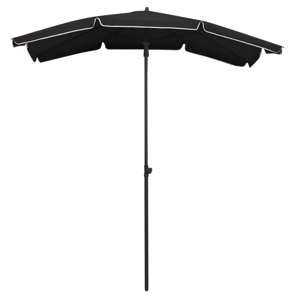 Parasol Met Paal 200X130 Cm Zwart