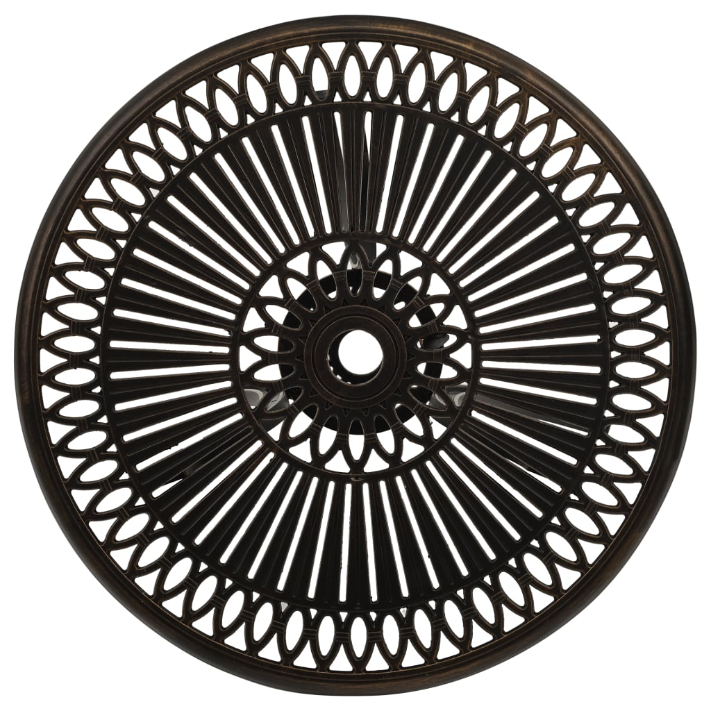 Tuintafel 62X62X65 Cm Gietaluminium Bronskleurig