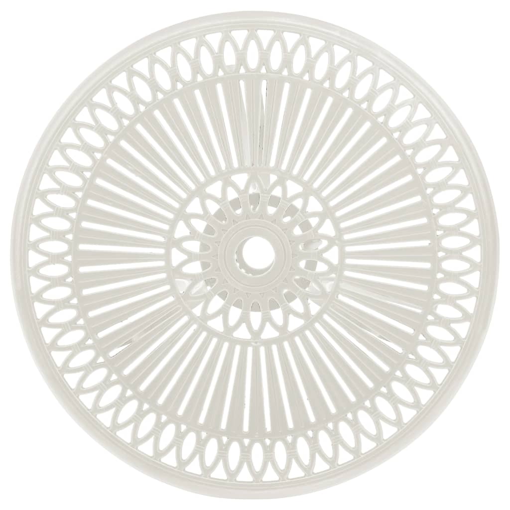 Tuintafel 62X62X65 Cm Gietaluminium Wit