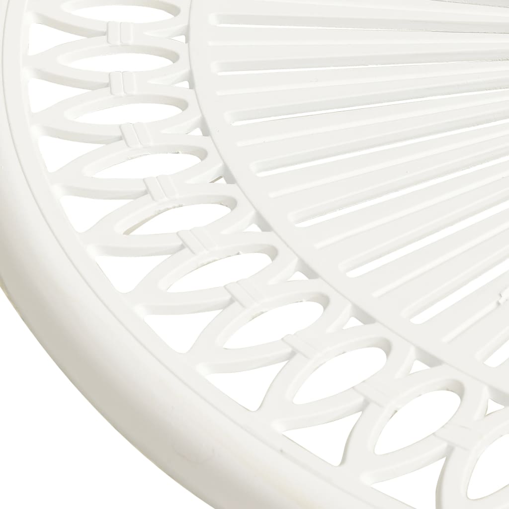 Tuintafel 62X62X65 Cm Gietaluminium Wit