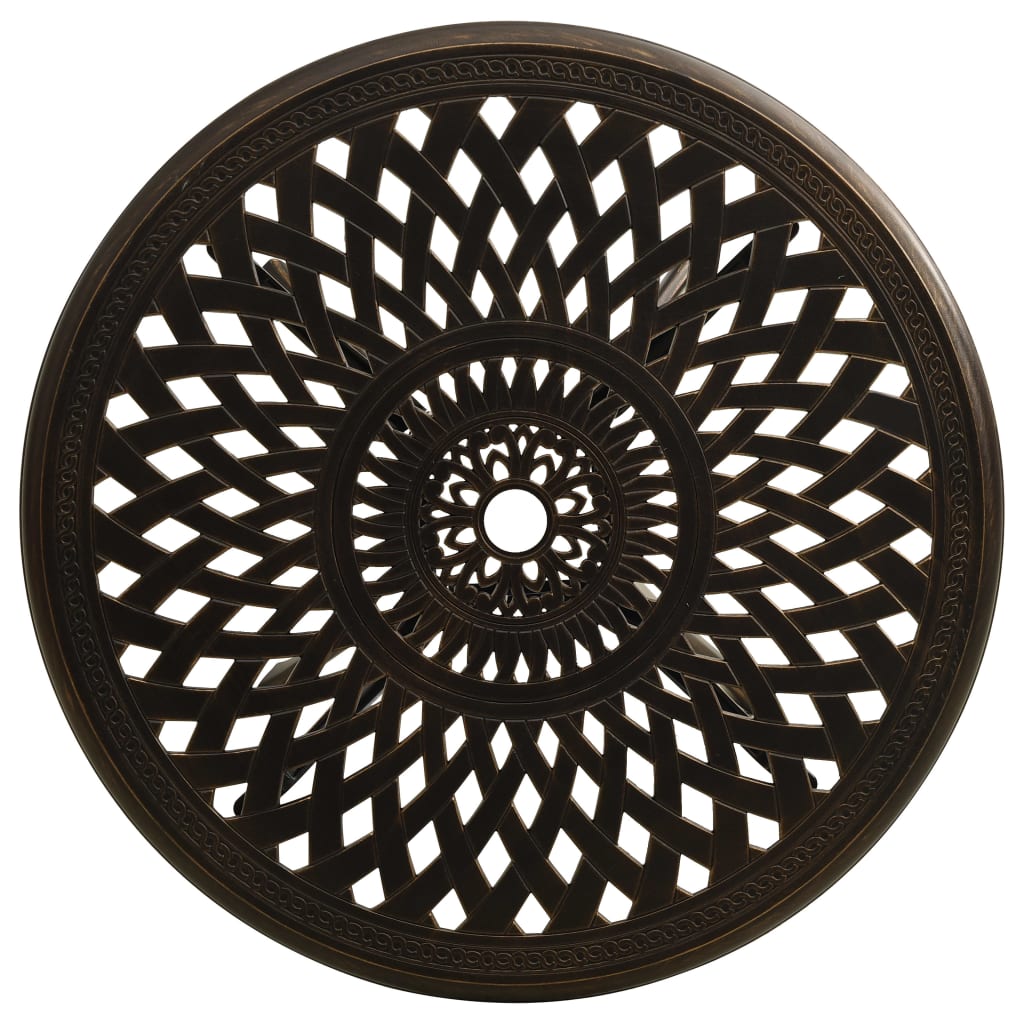 Tuintafel 78X78X72 Cm Gietaluminium Bronskleurig