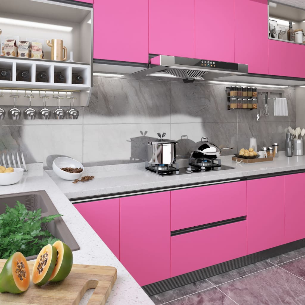 Meubelfolie Zelfklevend 500X90 Cm Pvc Hoogglans Roze