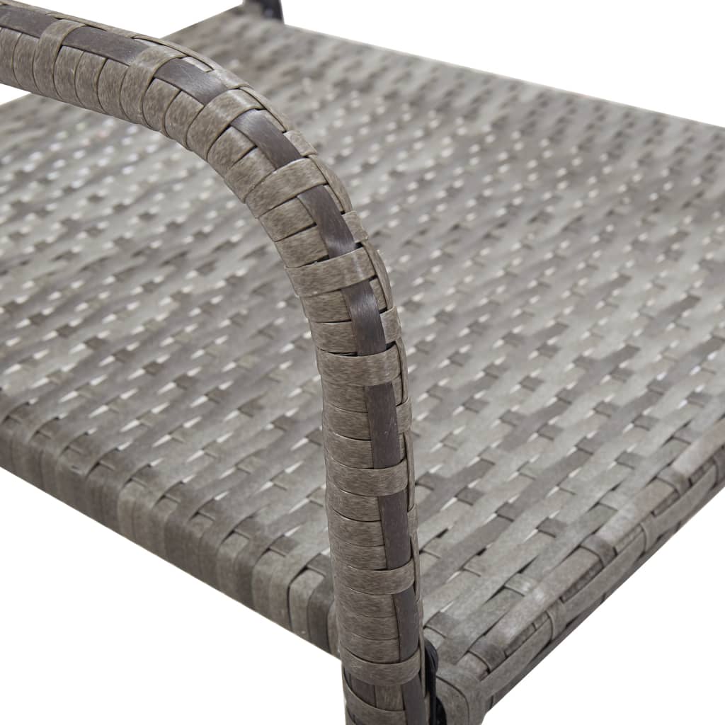 3-Delige Tuinset Poly Rattan Antracietkleurig En Grijs
