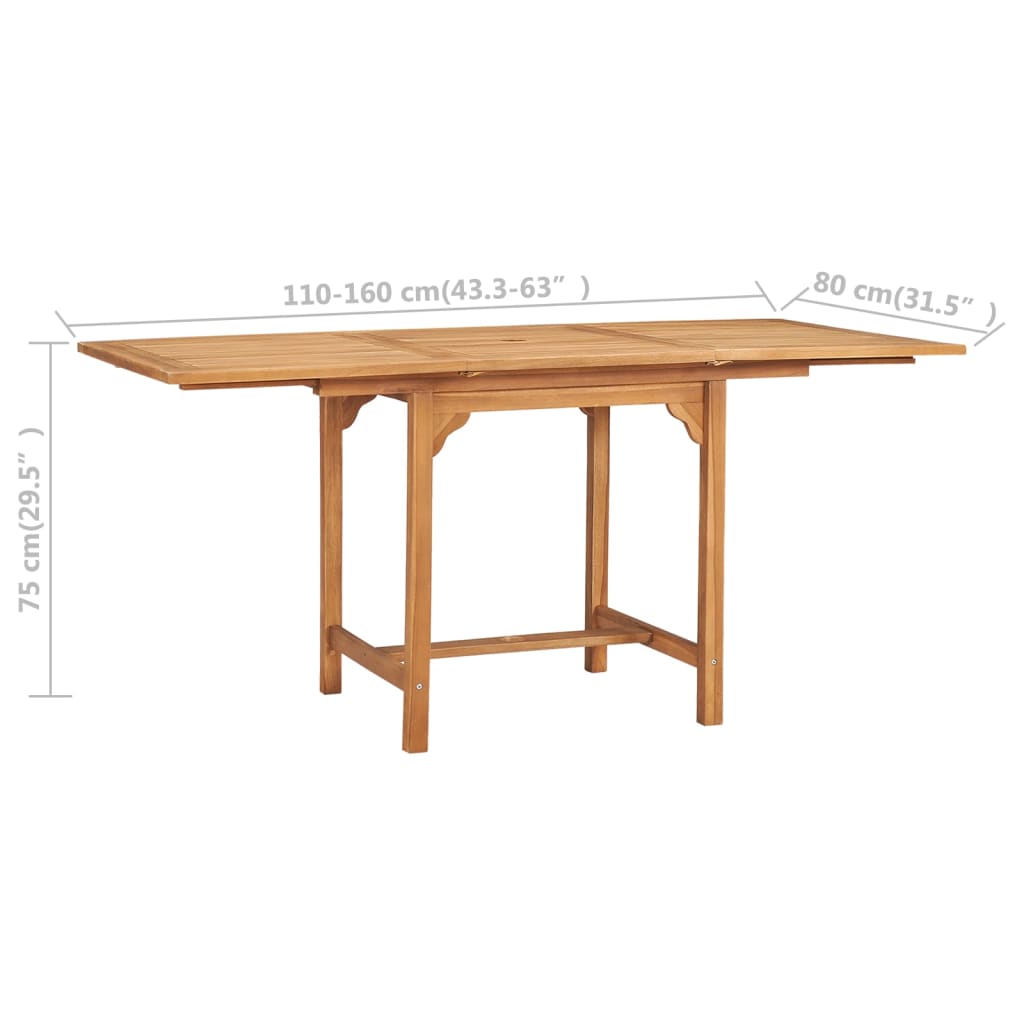 5-Delige Tuinset Massief Teakhout