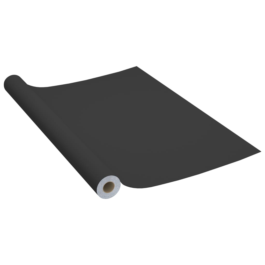 Meubelfolies Zelfklevend 2 St 500X90 Cm Pvc Zwart